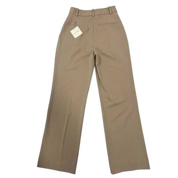 Favorite Daughter The Favorite Pant Beige Pleated Wide Leg trouser High Rise 8 - Picture 9 of 15